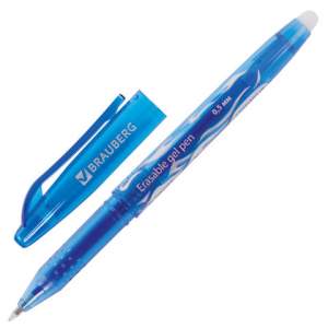 Ручка пиши-стирай гелев. BRAUBERG синяя, 1...